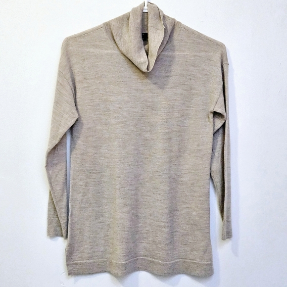 Talbots Small 100% Merino Wool High Neck staple Neutral Shade Career Sweater - Picture 1 of 6